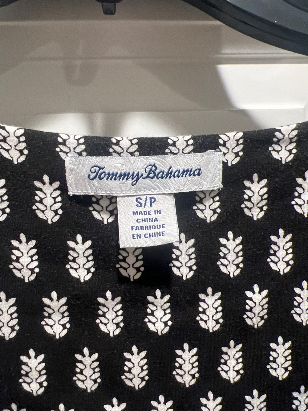Tommy Bahama Black and White Sleeveless Maxi Dress with Diamond Medallion Print - Picture 2 of 5
